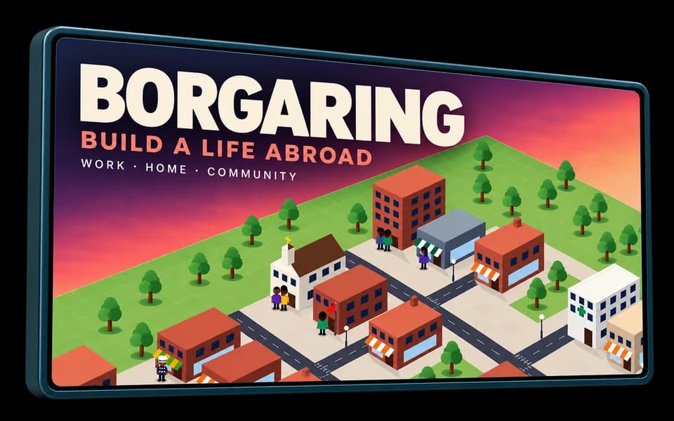 Borgaring on a teal-framed game display